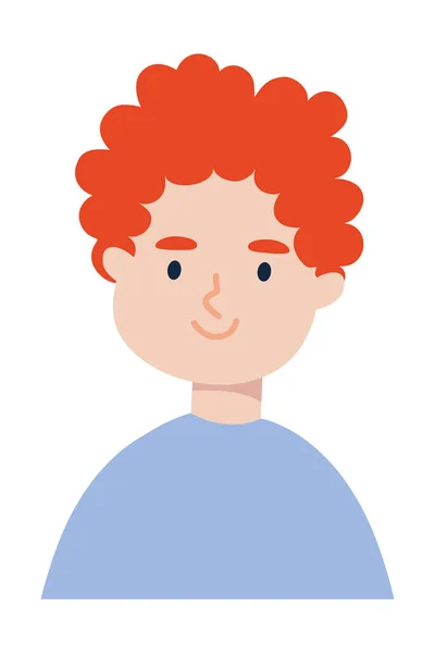 Redhead boy smiling — Stockvektor