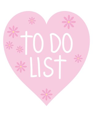 Çiçekli kalp ile yapılacaklar listesi