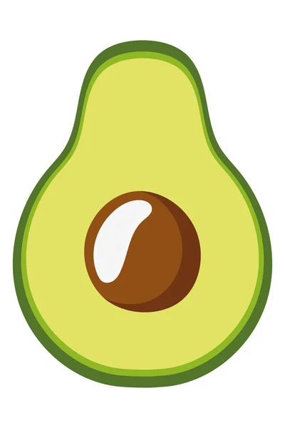 Avocado fruit icoon — Stockvector