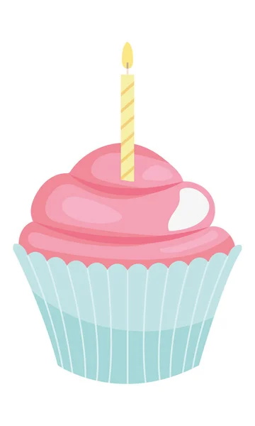 Дизайн кексу на день народження — стоковий вектор