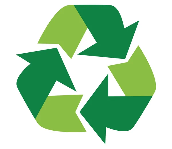 Icône de symbole de recyclage vert — Image vectorielle