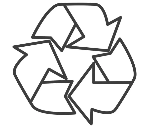 Icona del simbolo di riciclaggio — Vettoriale Stock