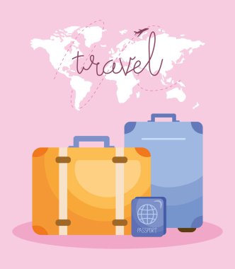 dünya seyahati illüstrasyonu