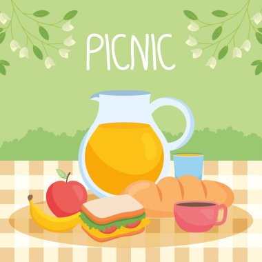 piknik çizimi tasarımı
