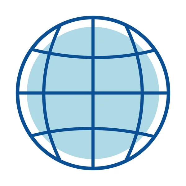 Ícone de esfera global azul —  Vetores de Stock