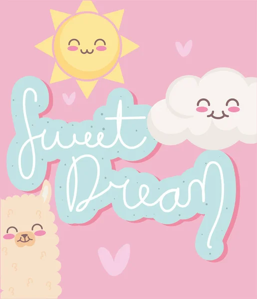 Cute sweet dream design — Vetor de Stock