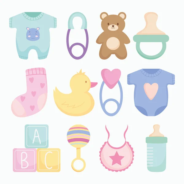 Conjunto de iconos bebé — Vector de stock