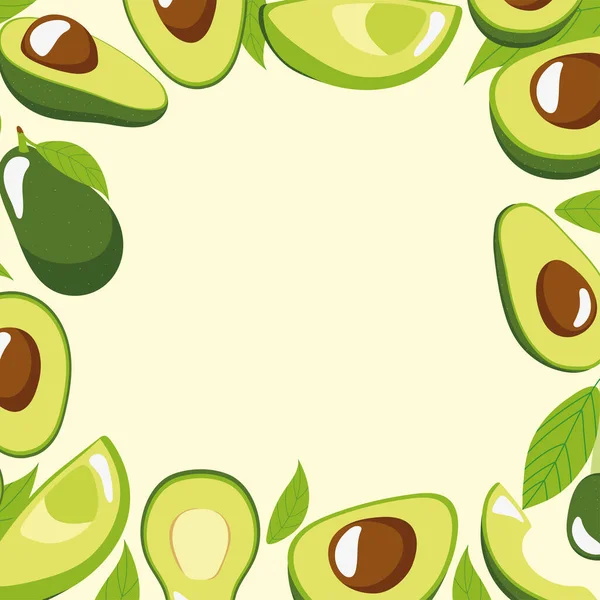 Avocado帧模板 — 图库矢量图片
