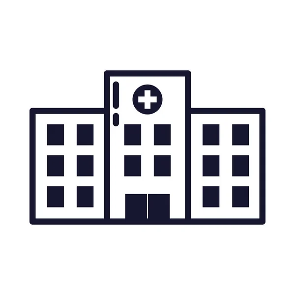 Χαριτωμένο εικονίδιο νοσοκομείου — Διανυσματικό Αρχείο
