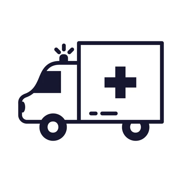 Cute ambulance icon — Stock Vector