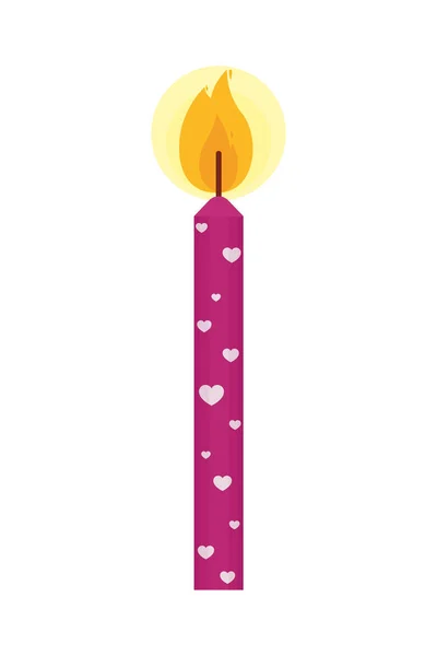 Růžová svíčka design — Stockový vektor