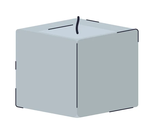 Szürke négyzet alakú gyertya — Stock Vector