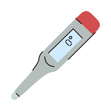 dijital termometre illüstrasyonu