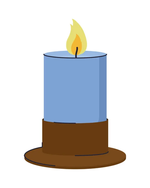Blue candle design — Vetor de Stock
