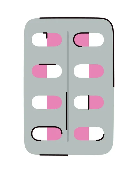 Cute pill tablet — Vettoriale Stock
