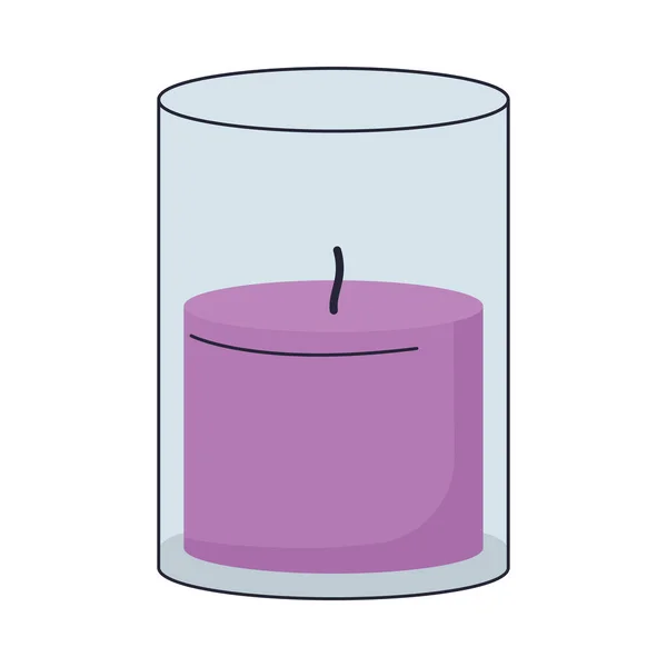 Design della candela viola — Vettoriale Stock