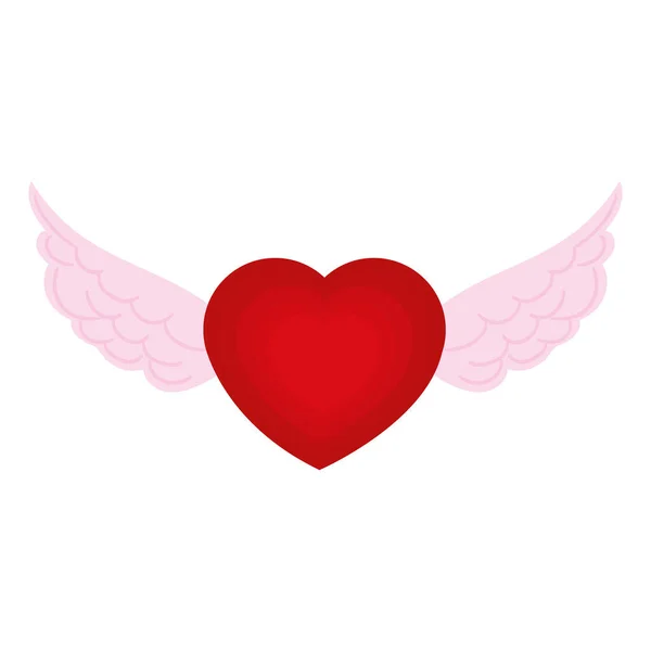 Heart wings design — Stockvektor