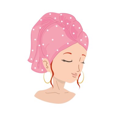 Kadın yüzünü havluyla