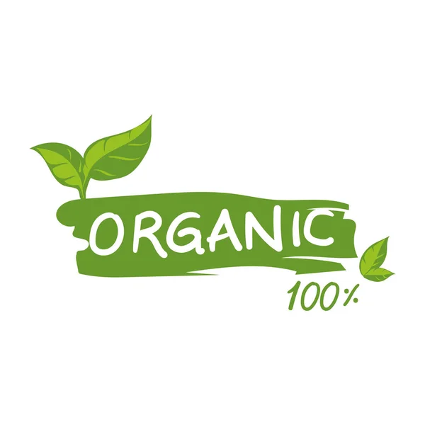 Organic stamp design — Stock Vector