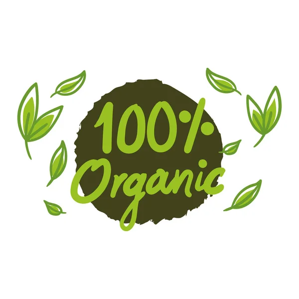 Organic label design — Stock Vector