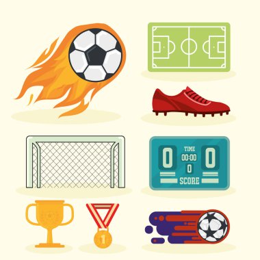 Sekiz futbol simgesi