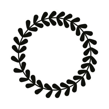 siyah bir defne çelengi