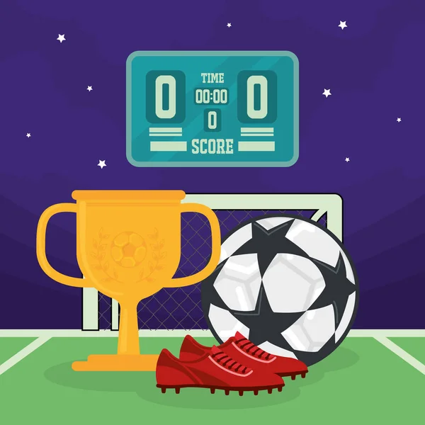 Soccer goal cartel — Stockvektor