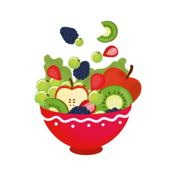 Salad food bowl — Stock Vector