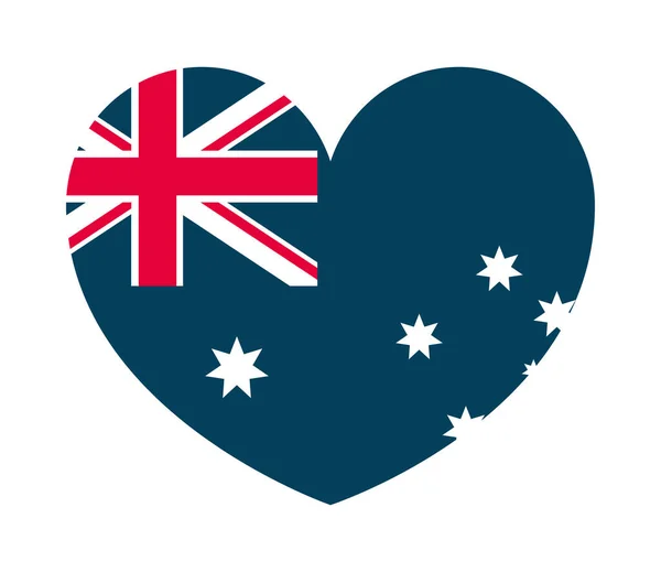 Australiehjärtats ikon — Stock vektor