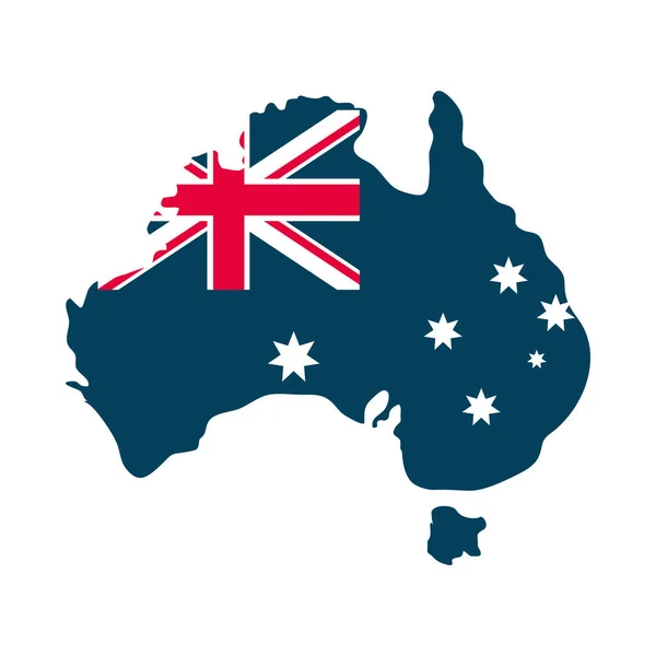 Ausztráliai térképtervezés — Stock Vector