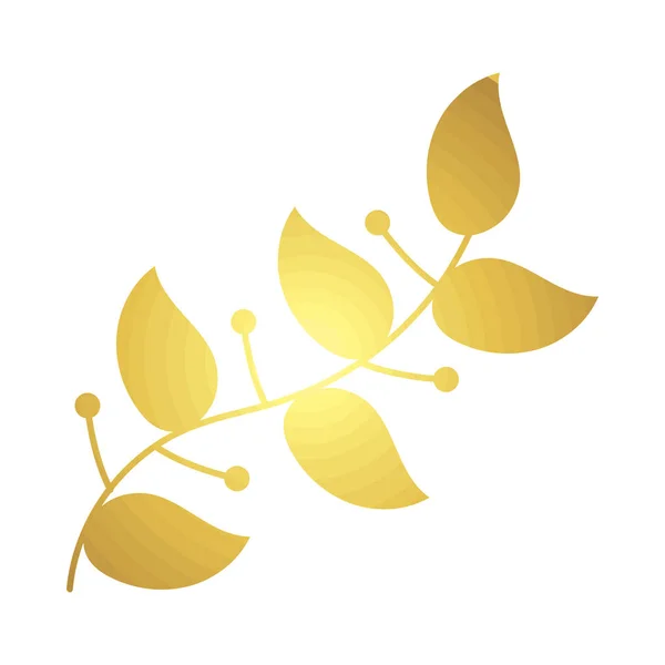 Illustration de branche dorée — Image vectorielle