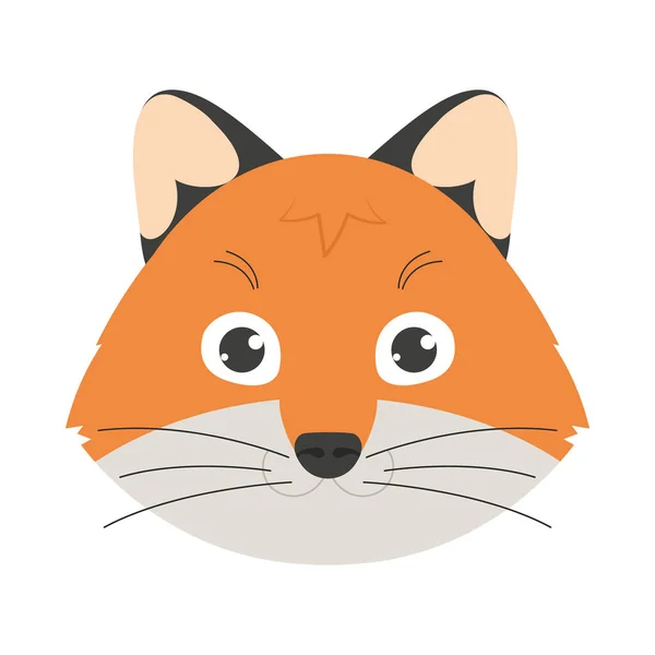 Happy fox face — Stock vektor
