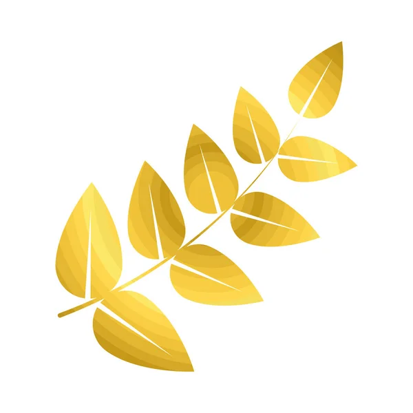 Icône de branche dorée — Image vectorielle
