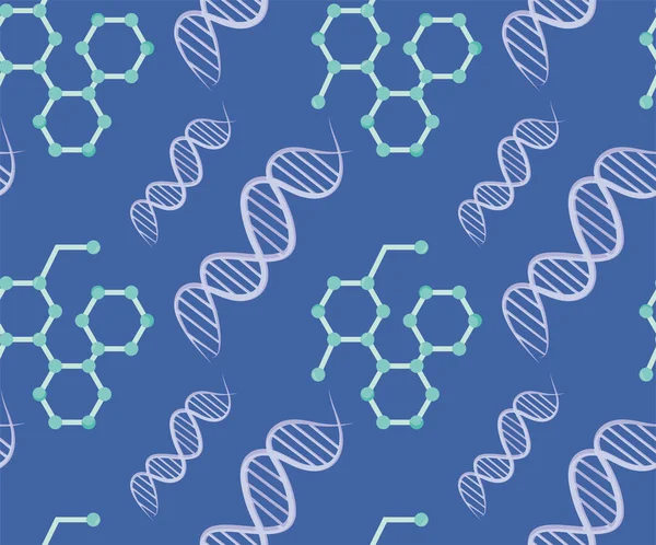 Dna and molecules background —  Vetores de Stock