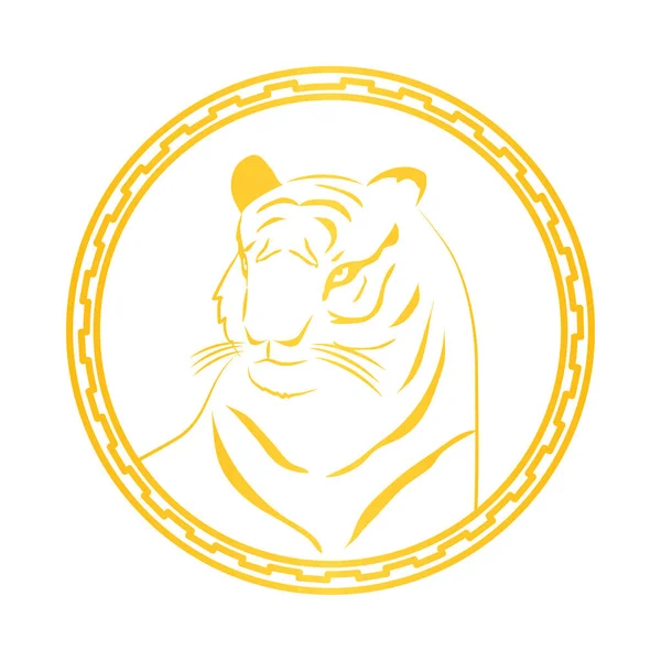 Tigre chino año nuevo — Vector de stock