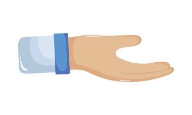 cartoon receiving hand icon