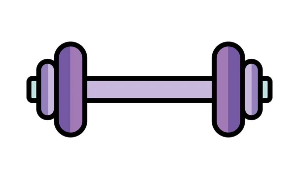 Gym dumbbell icon — Stock Vector