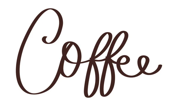 Coffee lettering design — Stok Vektör
