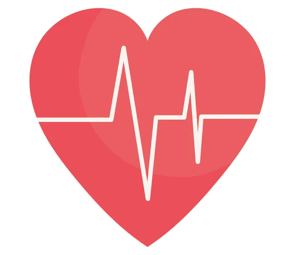Icona del cuore cardio — Vettoriale Stock