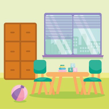 kindergarten room illustration