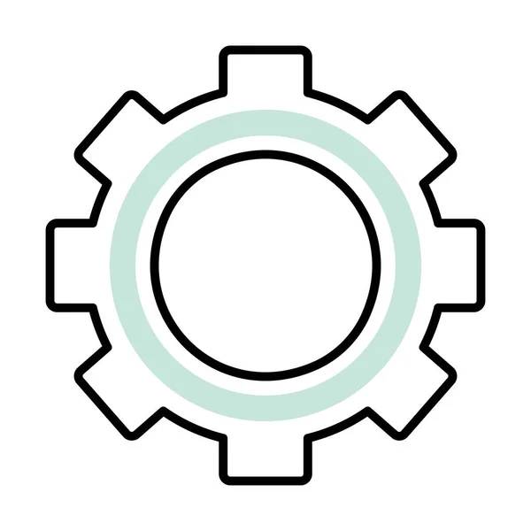 Ícone de roda de engrenagem — Vetor de Stock