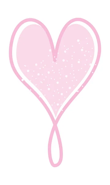 Значок розового сердца — стоковый вектор