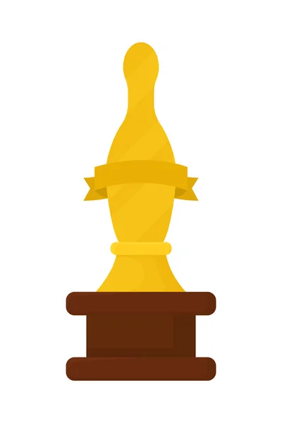 Icône trophée bowling — Image vectorielle