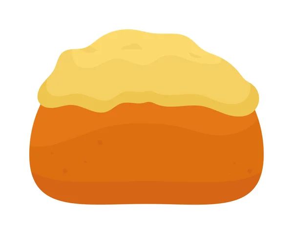 Icône beignet crémeux — Image vectorielle