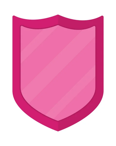 Значок розового щита — стоковый вектор