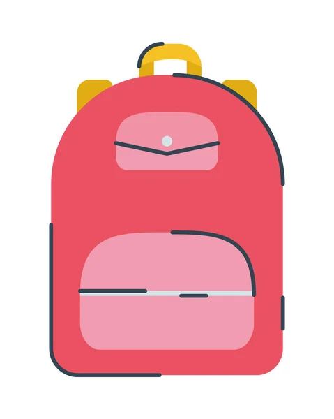 Значок школьного рюкзака — стоковый вектор