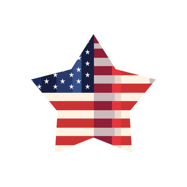 Bandera americana en forma de estrella — Archivo Imágenes Vectoriales