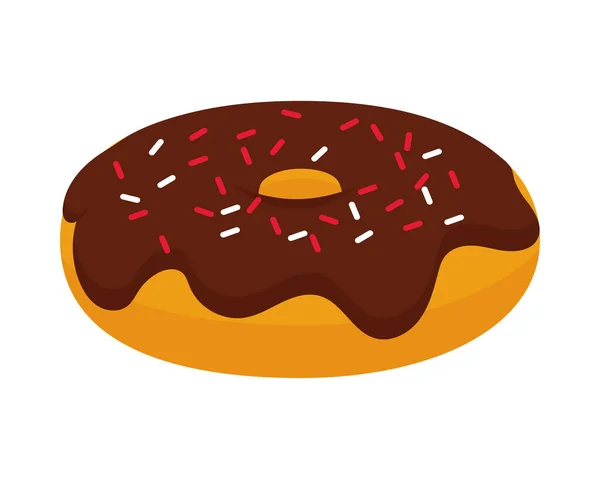 Icono de donut de chocolate — Vector de stock