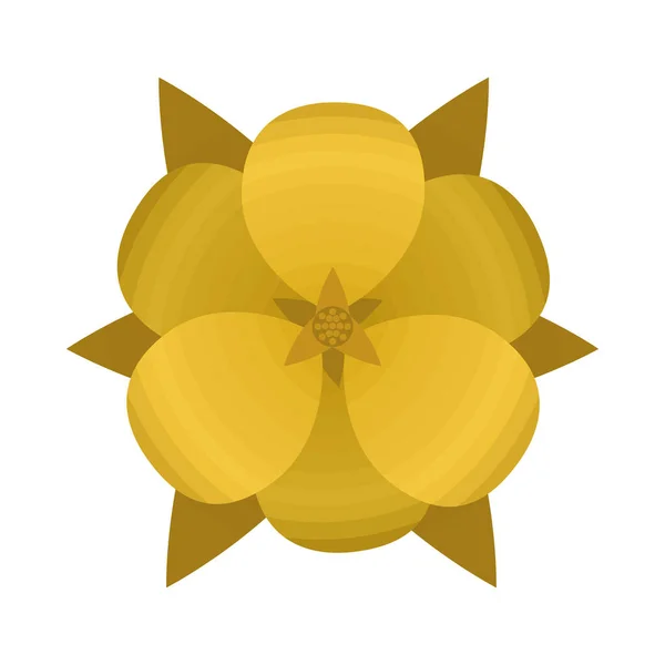 Yellow flower icon — Stock Vector