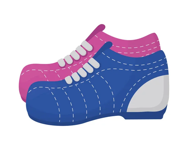 Chaussures de bowling colorées — Image vectorielle